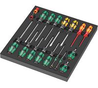 Wera 05150101001 9710 Foam Insert Screwdriver Set 1, 18 Pieces, Black-green
