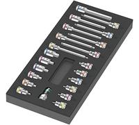 Wera 05150113001 9723 Foam Insert Zyklop B 3/8" bit Socket Set 1, 22 Pieces, Chrome, Matt