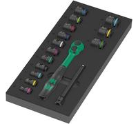 Wera 05150114001 9724 Foam insert 8010 B Zyklop Comfort ratchet set 1, 3/8", 16 pieces