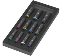 Wera 05150115001 9725 Foam insert Zyklop C, 1/2", Impaktor Deep socket set 1, 11 pieces
