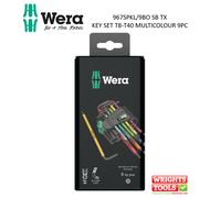 Wera 05073599001 967 SPKL/9 BO Torx Key Ball End Set of 9 (TX8-TX40)