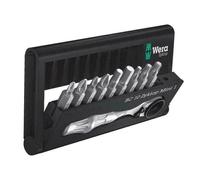 Wera 073645 10pce 1/4" Hex-Drive Mini Ratchet Screwdriver Bit Set PZ/PH/TX/Hex