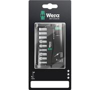 Wera 05073410001 Bit-Check Set 8600-9/TZ SB Torsion Extra-Tough with Rapidaptor, for Drill/Drivers, Metal Jointing, SL, PZ, PH 10pc