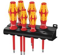 Wera 160 i/6 Rack Kraftform Plus 6 Piece VDE Insulated Screwdriver Set - 006145