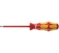 Wera 160 i Kraftform Plus Lasertip VDE Insulated Screwdriver, Slotted 0.8 x 4 x 100 mm, 05006115001