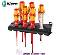 Wera 6480 Kraftform Plus VDE Slimline Screwdriver Set, Red, 7 Pieces