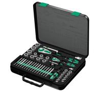 Wera 160785 1/4" & 1/2" Drive Zyklop Ratchet Socket Set Tool Kit 8100SA/SC2 mm