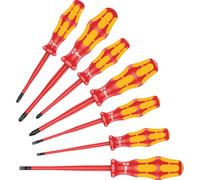 Wera 05135961001 Screwdriver Set Kraftform PlusSerie 100" 160iSS-7 pcs, Red-Yellow