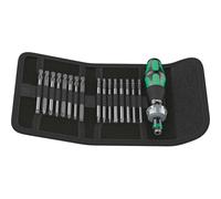 Wera Kraftform Kompakt 60 Ratchet screwdriver & Bit Set, 17pc, 05051040001