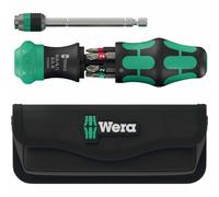 Wera 20 RA-R Kraftform Kompakt 6 Piece Ratcheting Bit Holder With Pouch, 051514