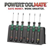 WERA 2050/6 6 Piece Micro Kraftform Precision Screwdriver Set,030181