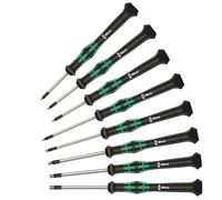 Wera 2054/8 Micro Precision Hex Screwdriver Set 8 Pieces SAE 05345274001