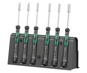 Wera 2069/6 Kraftform Micro Screwdriver Set, for electronic applications, Hex-Plus, 6 Piece, 05118158001