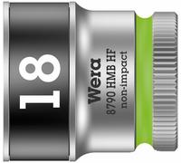 Wera 3/8" Square Drive 8790 HMB Hold Function Hex Socket, Choose from 6mm - 19mm