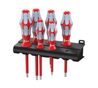 Wera 3165i/6 Kraftform VDE Stainless Steel Lasertip screwdriver set, PZ/SL, 6pc, 05022745001, Silver
