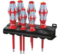 Wera 5022745001 Kraftform Plus VDE Stainless Steel Screwdriver Set of 6 PZ / SL
