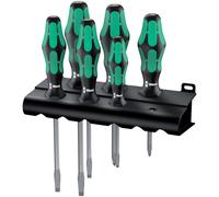 Wera 334/355/6 Kraftform Plus Slotted/Pozi Screwdrivers, 6-Piece Set