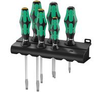 Wera 334SK/6 Kraftform Plus Slotted/Phillips Screwdrivers, 6-Pce Set 05007680001