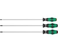 Wera 335/350/355/3 Kraftform plus Extra-Long Screwdriver Set, PH/PZ/SL, 3Pc, 053