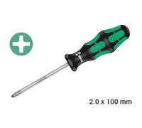 Wera 350 Ph2 100 Mm Screwdriver One Size Green / Black