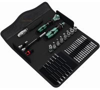 WERA 39 Pc Kraftform Kompakt M1 Ratchet,Sockets,Screwdriver,Metal Drills,135928