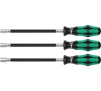 WERA 3 Pc Kraftform 391 FLEXIBLE Shaft 6mm,7mm,8mm Nut Spinner/Driver Hex,135311