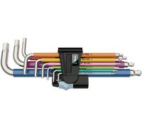 Wera 05022669001 L-Key Set 3950 SPKL/9 SM Metric of Stainless Steel, Silver