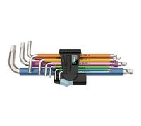 Wera 3950 SPKL/9 SM 9 piece Multi-Colour Ball End L-Key Metric Set