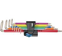 WERA 9 Piece Torx Stainless Steel Hold Function Multi Colour Key Set, 022689