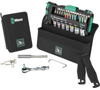 Wera 40 Piece Bicycle Set 3A Hex Ratchet 1/4", Screwdriver Bit Socket Set,004188