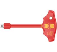 Wera 05005120001 410 i VDE B VDE-insulated T-handle adapter screwdriver for 3/8" sockets, 3/8" x 130 mm