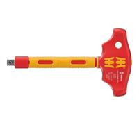 Wera 410 i VDE B RA VDE-Insulated T-Handle Adapter Screwdriver with Ratchet for 3/8" sockets - 05005122001