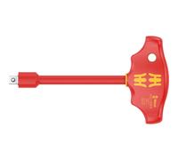 Wera 05005120001 410 i VDE B VDE-insulated T-handle adapter screwdriver for 3/8" sockets, 3/8" x 130 mm