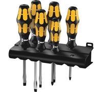 Wera 932 S/6 Kraftform Chiseldriver screwdriver set and rack, Phillips/Slotted, 6pc, 05018282001
