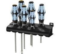 Wera Stainless Screwdriver Set, PZ, SL, 3334/3355/6 Rack, 6PC - 05032061001