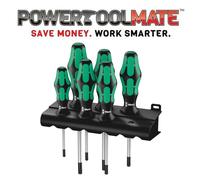 Wera 6 Piece T10-T40 Kraftform 367 Ergonomic Torx TRX Tip Screwdriver Set,028062