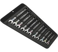 Wera 6003 Joker 11PC Combination Spanner Set 1-05020231001 | Double-Hex Geometry, 7.5° Open-End Offset, Tilted Ring Side, Color-Coded Sizes, Wera 2go Compatible Storage Pouch