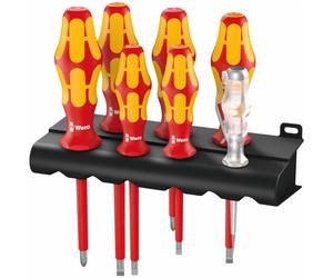 Wera 6147 Kraftform Insulated VDE Screwdriver Set, 7 Pieces