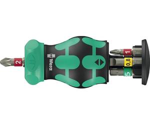 Wera 7 Pcs Kraftform Kompakt Ratcheting Stubby Magazine Screwdriver RA 1, 008891