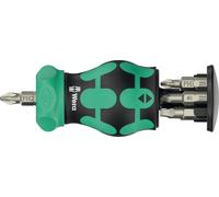 Wera 7 Pcs Kraftform Kompakt Ratcheting Stubby Magazine Screwdriver RA 4, 008893