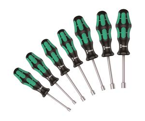 Wera 7 Piece Kraftform Hollow Shaft Hex Nut Spinner / Driver Hex Head Set 029510