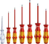 Wera 7-Piece Slotted/Pozidriv Laser Tip Voltage Tester Screwdriver Set