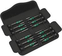 Wera 73675 Kraftform Micro Precision Screwdriver Set, Black/Green, 12 Pieces