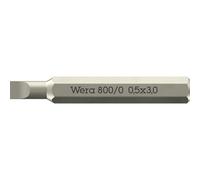 Wera 05058105001 800/0 Micro Bits Slotted Screws 0.50 x 3 x 30mm 4...