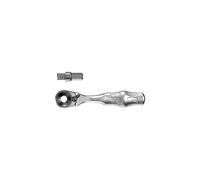 Wera 8001 A Zyklop Mini 1 1/4" Ratchet, with 1/4" Socket Adaptor, 05073230001, Silver