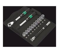 Wera 8006 SC 1 Zyklop Hybrid 13 Piece 1/2" Drive Socket Set with Ratchet Extension in Socket Twist/Lock Pouch