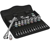 Wera 05004021001 8100 SA 11 Zyklop Metal Ratchet Set with Switch Lever, 1/4" Drive, Imperial, 28 Pieces
