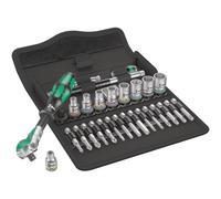 Wera 8100 SA 6 Zyklop Speed Ratchet Set, 1/4" drive, metric, Silver, 28 pieces - 05004016001