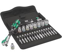 Wera 8100 SA 6 Zyklop Speed Ratchet Set, 1/4" drive, metric, Silver, 28 pieces -