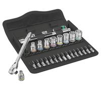 Wera 05004018001 8100 SA 8 Zyklop Metal Ratchet Set with switch lever, 1/4" drive, metric 28 pieces